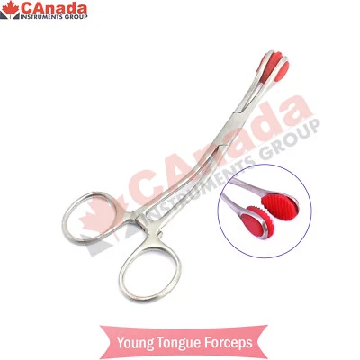 FÓRCEPS DE INCAUTACIÓN DE LENGUA JOVEN Instrumentos quirúrgicos de hospital y veterinarios Foto 1 de 2