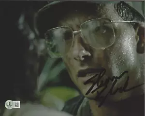SHANE BLACK SIGNED 'PREDATOR' HAWKINS 8x10 MOVIE PHOTO 4 ACTOR BECKETT BAS COA - Picture 1 of 3