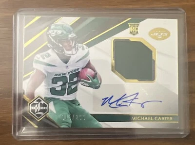 2021 Panini Limited - Rookie Patch Autograph #135 Michael Carter /299 (AU, MEM) - Image 1 of 2