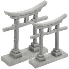 Nakładka na biurko Torii Brama Japonia Dekoracja Akwarium Domek dla lalek Ornament