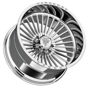 4 NEW 24x14 Hardcore Forged Wheels Tariff -76 Polished 8x6.5 RAM Chevy GMC 2500 - Picture 1 of 3