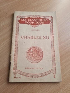 Livre Charles Xll Voltaire Librairie Hatier Les classiques pour tous 93 - Imagen 1 de 3