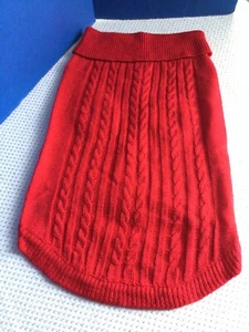 Suéter Clásico Tejido con Cable Navidad Cuello Alto Rojo Ropa para Perro - Talla XXL  - Imagen 1 de 7