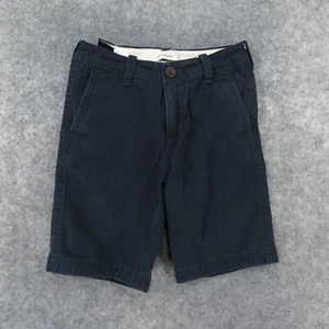 Abercrombie Kids Shorts Youth Boys 12 Chino Flat Front Navy w 8" Inseam - Picture 1 of 14