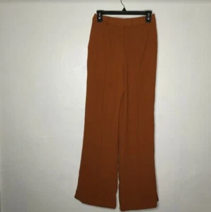 Forever 21 Damenhose weites Bein mittelhoher Bund rost/orange Größe Medium neu mit Etikett - Bild 1 von 11
