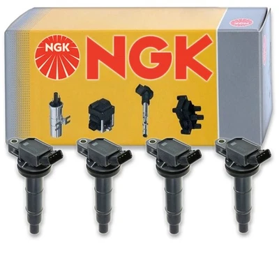 4 pcs NGK Ignition Coil for 2001-2008 Toyota RAV4 2.0L 2.4L L4 - Spark Plug mv - Image 1 of 4