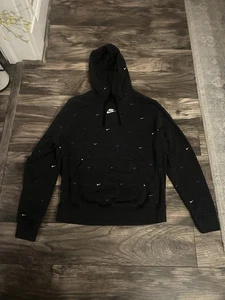 Mens Size Medium Nike Center Swoosh Hoodie Embroidered Logo Y2K 581 - Picture 1 of 3