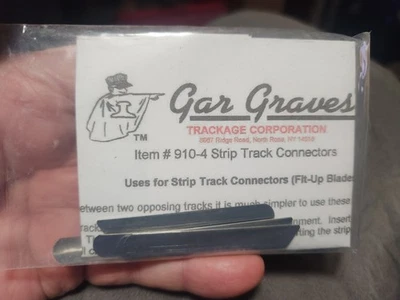 GAR GRAVES #910-4 STRIP TRACK CONNECTORS FOR "O" MODEL RAILROAD - Image 1 of 2