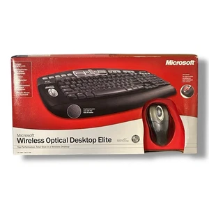 Microsoft Wireless Desktop Elite Keyboard And Mouse Combo Model 1011- NEW SEALED - Picture 1 of 10