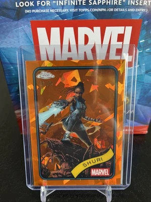 2025 Topps Chrome Marvel Sapphire Shuri /25 - Image 1 of 2