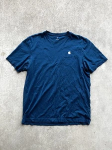 Men’s Apple Logo Blue Short Sleeve T-Shirt Size M - Picture 1 of 7