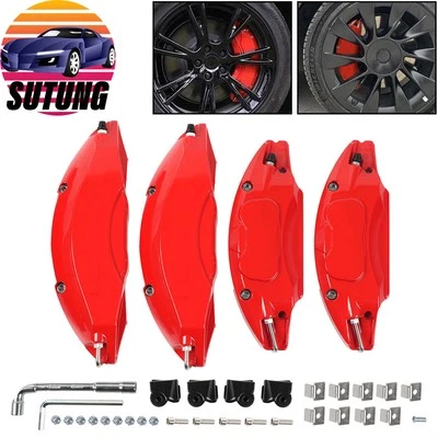 4pcs/set Brakes Caliper Covers For Tesla Model 3 2017-2023 2024 2025 Accessories - Изображение 1 из 4