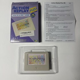 Sega 💥 Action Replay Plus 4M Memory RAM Cartridge Saturn CIB GameShark