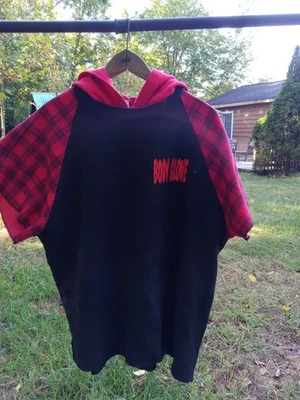 Sudadera con Capucha Vintage Body Glove Cutoff; Franela, Hecha en EE. UU., Estilo Grunge Foto 1 de 4