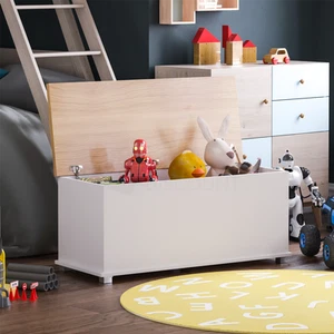 Arlington Toy Box Chest Wooden Storage Blanket Lid White Childrens Kids Tidy Bin - Picture 1 of 7