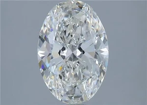 Cert. GIA 2.04 CT Oval Cut Natural Mined Diamond Loose H color VS2 clarity - Picture 1 of 2