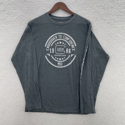 Camisa Glock Para Hombres Grande Gris Manga Larga Pistola Pistola Militar Informal Ejército Foto 1 de 4