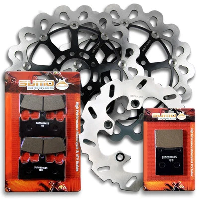 Rotor de freno de acero inoxidable F+R + pastillas para Suzuki GSXR750 [96-99] TL1000 R [98-03] Foto 1 de 4