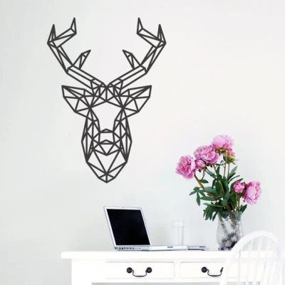  Wandtattoo "Origami Hirschkopf" Wandsticker, Wandaufkleber, Wanddeko Aufkleber  - Bild 1 von 2