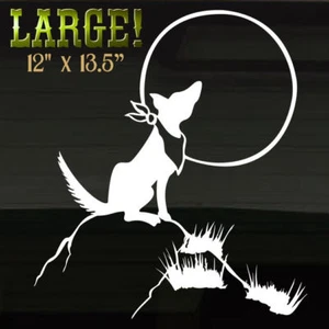 Wolf Full Moon Desert Vinyl Decal Sticker 13.5" RV Truck Car Southwest Graphic - Picture 1 of 1