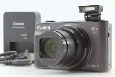 [Top Mint w/ Case Paper SD] Canon PowerShot SX730 HS Digital Camera Black JAPAN - Image 1 of 4