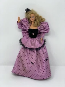 Barbie Puppe Mattel lila schwarze Spitze Karneval 1988 - Bild 1 von 13