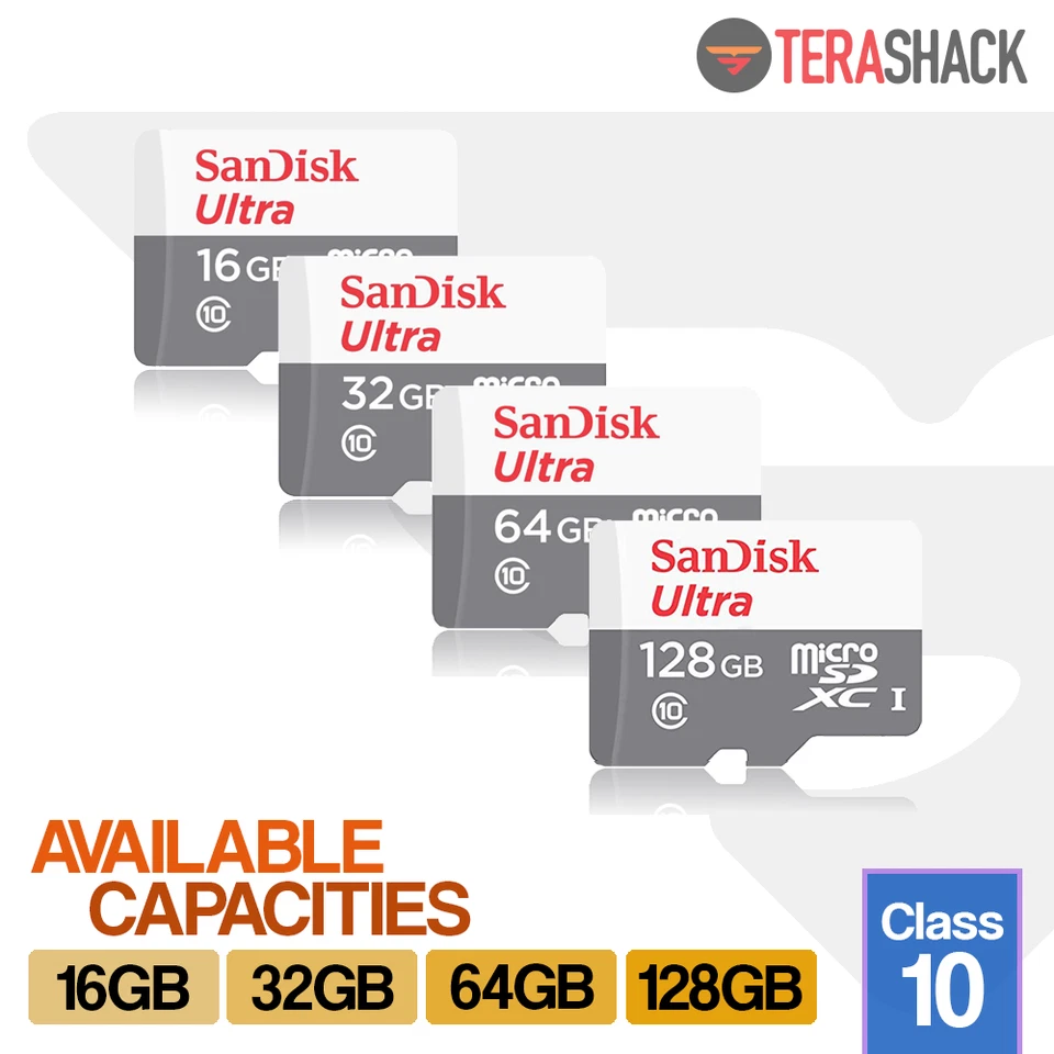 SanDisk Micro SD Card Ultra TF Memory 16GB 32GB 64GB 128GB Class 10 for Android - Image 1 of 1