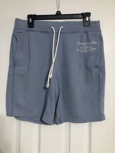 abercrombie fitch sweat shorts Mens Size Medium Blue Activewear Loungewear - Picture 1 of 8