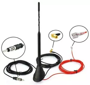 Car Universal Roof Mount Active Amplified DAB + FM Radio Aerial Antenna Mast - Picture 1 of 5