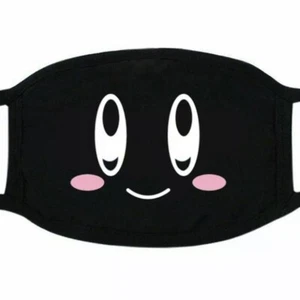 Cute Kawaii Shy Chibi Kirby Pink Blushing Cheek Anime Face Mask Cover New - Picture 1 of 2