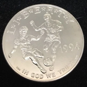 1994-D World Cup Soccer Silver Dollar, UNC # - Picture 1 of 2