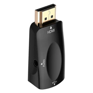 Adattatore convertitore video con cavo audio 3,5 mm FHD 1080p adattatore HDMI a VGA - Foto 1 di 11