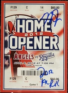 Mike Trout 2012 AL ROY signed Angels 2012 Home Opener ticket PSA Encapsulated #2 - Picture 1 of 5