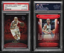 1999-00 Topps Finest Team Finest Red /500 Stephon Marbury #TF2 PSA 10 GEM MT