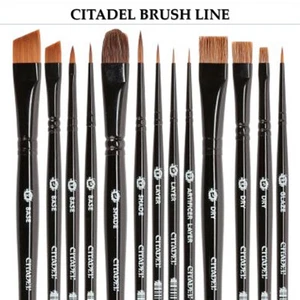 Citadel Paint Brushes • Layer, Base, Shade, Dry Brush, Glaze, Artificer  GW Tool - Picture 1 of 16