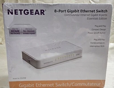 NETGEAR 8-Port Gigabit Ethernet Unmanaged Switch (GS208) - Desktop, Ethernet S - Image 1 of 4