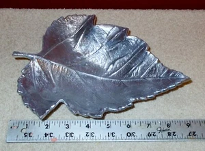 Martha Stewart Park Leaves Collection CAST ALUMINUM Leaf Shape DISH BOWL ^ - Picture 1 of 4