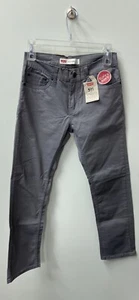Levi's 511 Slim Stretch Boys Size 14 Reg 27 X 27 Gray Chino Pants Super Soft - Picture 1 of 20