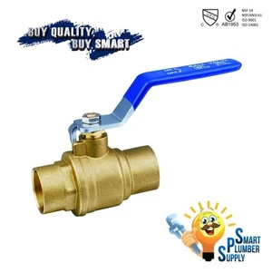 Pack of 10PCS Sweat Shut Off Ball Valve 1/2" inch full port (320-01) - Lead Free - Picture 1 of 1