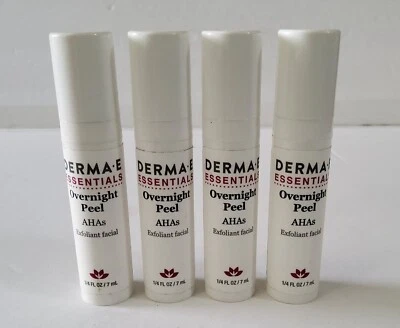 Lot Of 4- Derma-E Essentials Overnight Peel Exfoliant Facial Travel 0.25 oz/7ml - Image 1 of 3