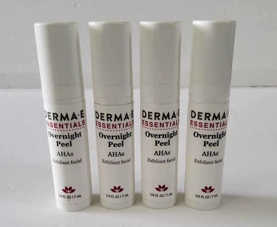 Lot Of 4- Derma-E Essentials Overnight Peel Exfoliant Facial Travel 0.25 oz/7ml - Image 1 of 3