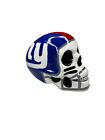 New York Giants Themed Ceramic Skull Collectible Hand Painted