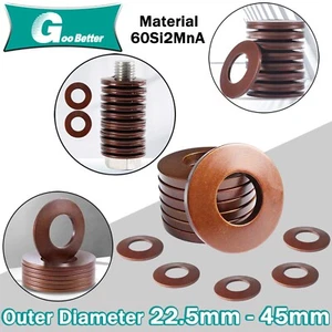 60Si2MnA Disc Spring 22.5-45mm OD 11.2-22.4mm ID Washer Shim DIN2093 - Picture 1 of 19