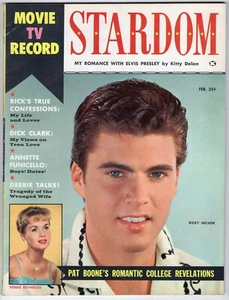 STARDOM #1 Feb 1959 RICKY NELSON Dick Clark DEBBIE REYNOLDS Jerry Lewis ANNETTE - Imagen 1 de 2