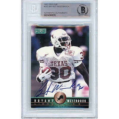 Bryant Westbrook Signed 1997 NFL Pro Line #283 Card AUTO Beckett Texas Longhorns - Image 1 of 4