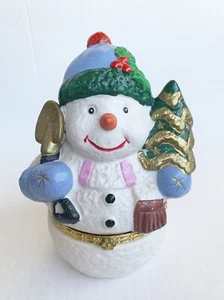 Schneemann Retro Behälter Urlaub Weihnachten Schmuckschatulle Geschenkhalter Schmuckschatulle - Bild 1 von 11