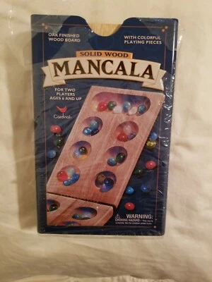 NEW Cardinal Solid Wood Folding Mancala Game With Metal Tin Cardinal  - Image 1 of 4