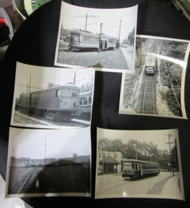 5 Vintage  SHAKER HEIGHTS, Ohio  STREETCAR B/W ORIGINAL PHOTOS   5 x 7 - Picture 1 of 3