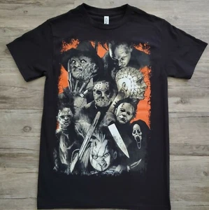 NEW HALLOWEEN KILLER SQUAD CANDYMAN CHUCKY JASON T SHIRT - Picture 1 of 1