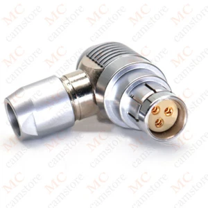 Phantom Flex 4K power PLUG square elbow connector for fischer 104 3 pin female - Picture 1 of 3